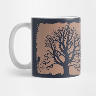 Vintage tree silhouette Mug